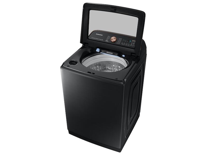 Samsung WA55A7700AV 5.5 Cu. Ft. Extra-Large Capacity Smart Top Load Washer With Auto Dispense System In Brushed Black