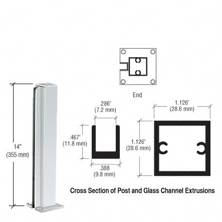 CRL D990A14E Satin Anodized 14 End Design Series ...