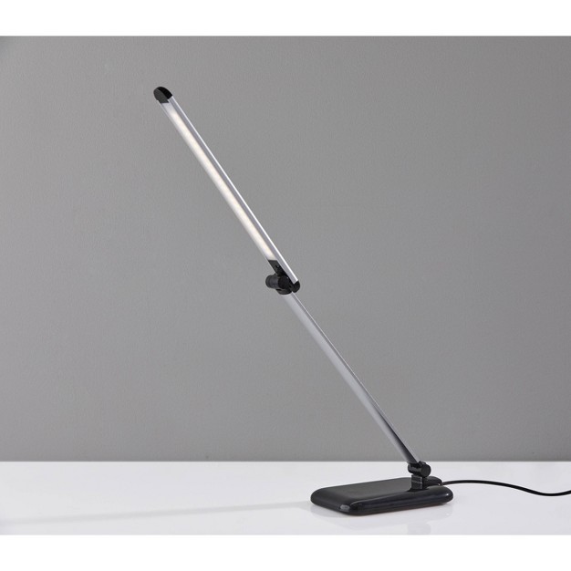 Lennox Multi function Desk Lamp includes Led Light Bulb Black Adesso