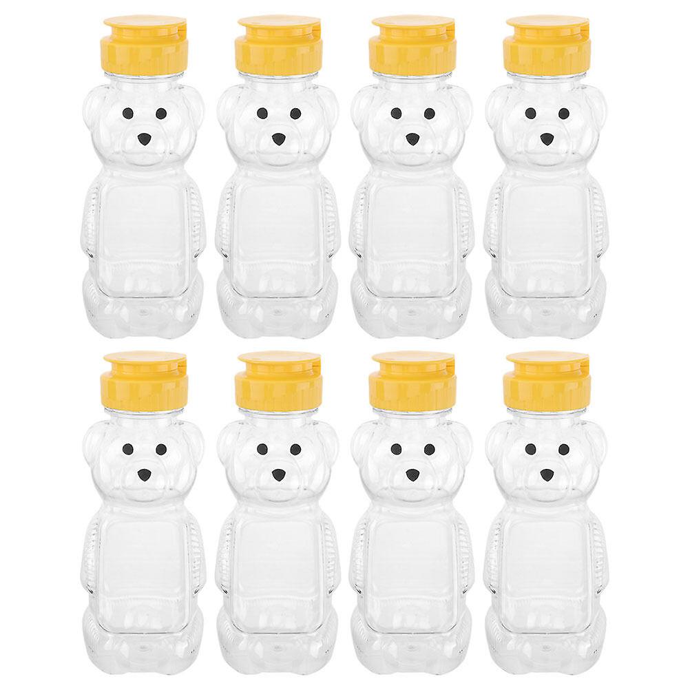 8pcs Bear Shape Honey Bottle Milk Bottle Jam Jar Honey Storage Containers