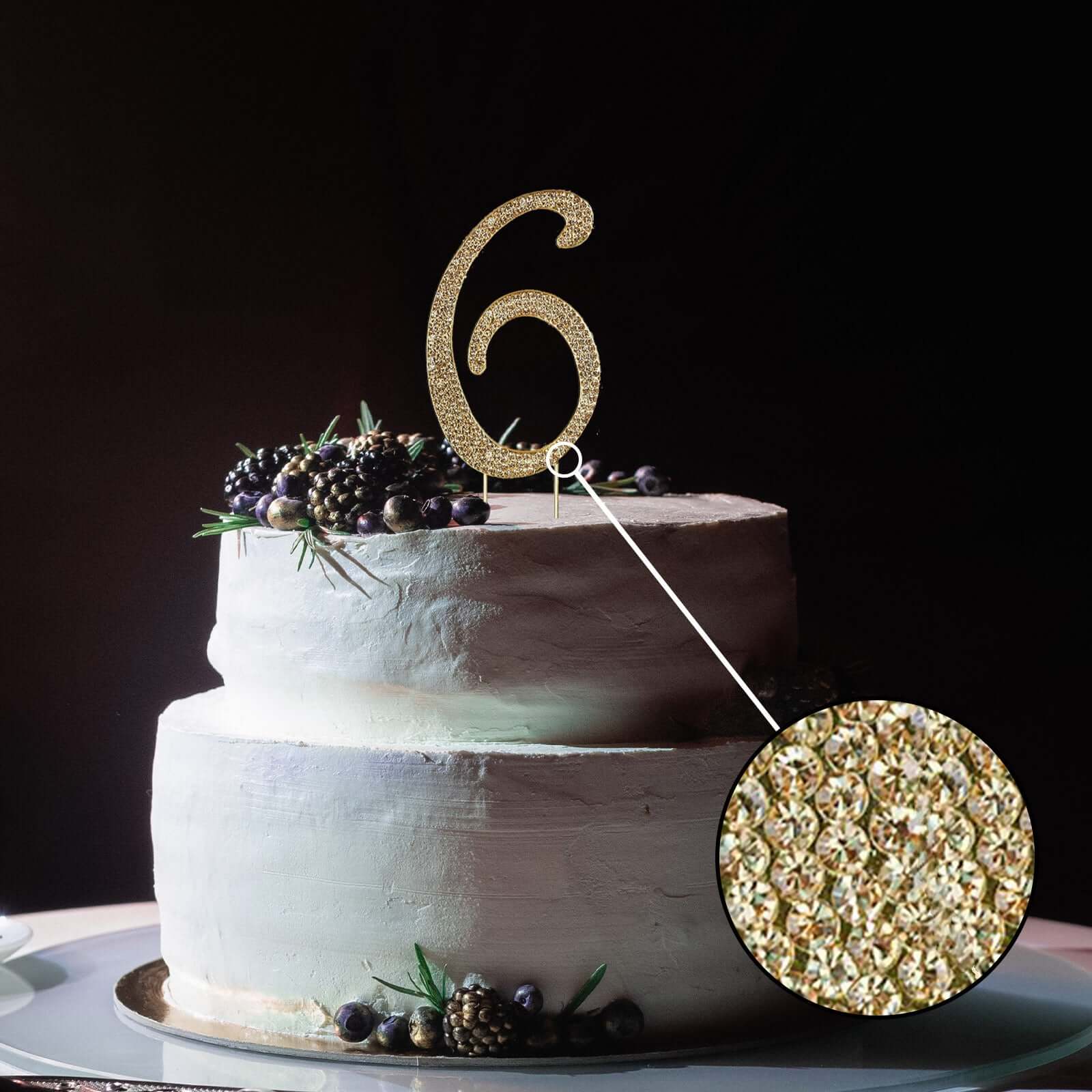 Gold Rhinestone Monogram Number 