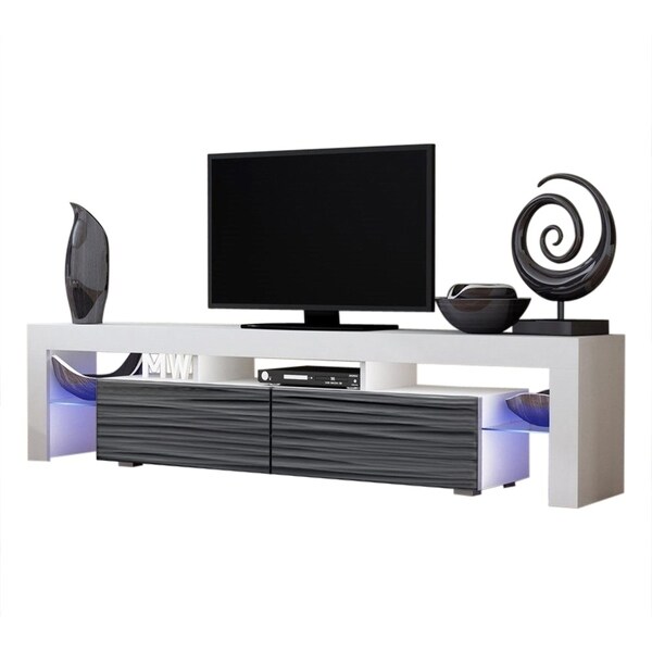 Milano 200 Modern 79-inch TV Stand with 16 Color LEDs