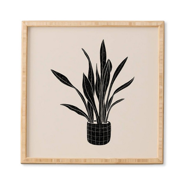 Alisa Galitsyna Snake Plant Framed Wall Art Black white Deny Designs