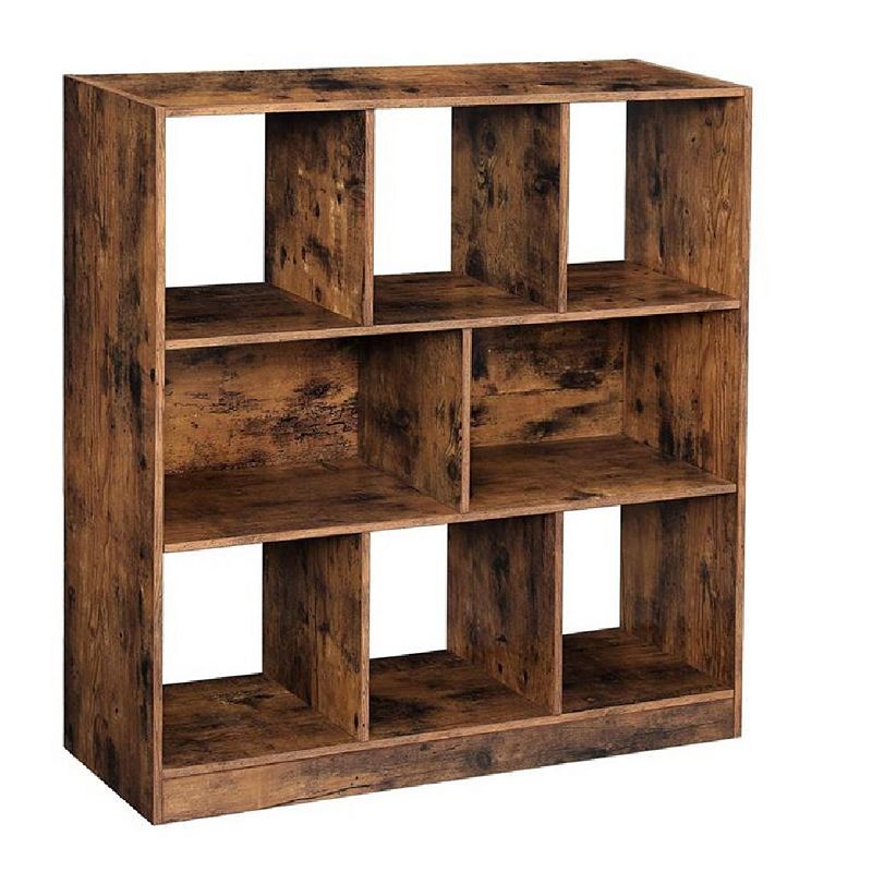 Freestanding Wooden Bookcase With Open Shelves