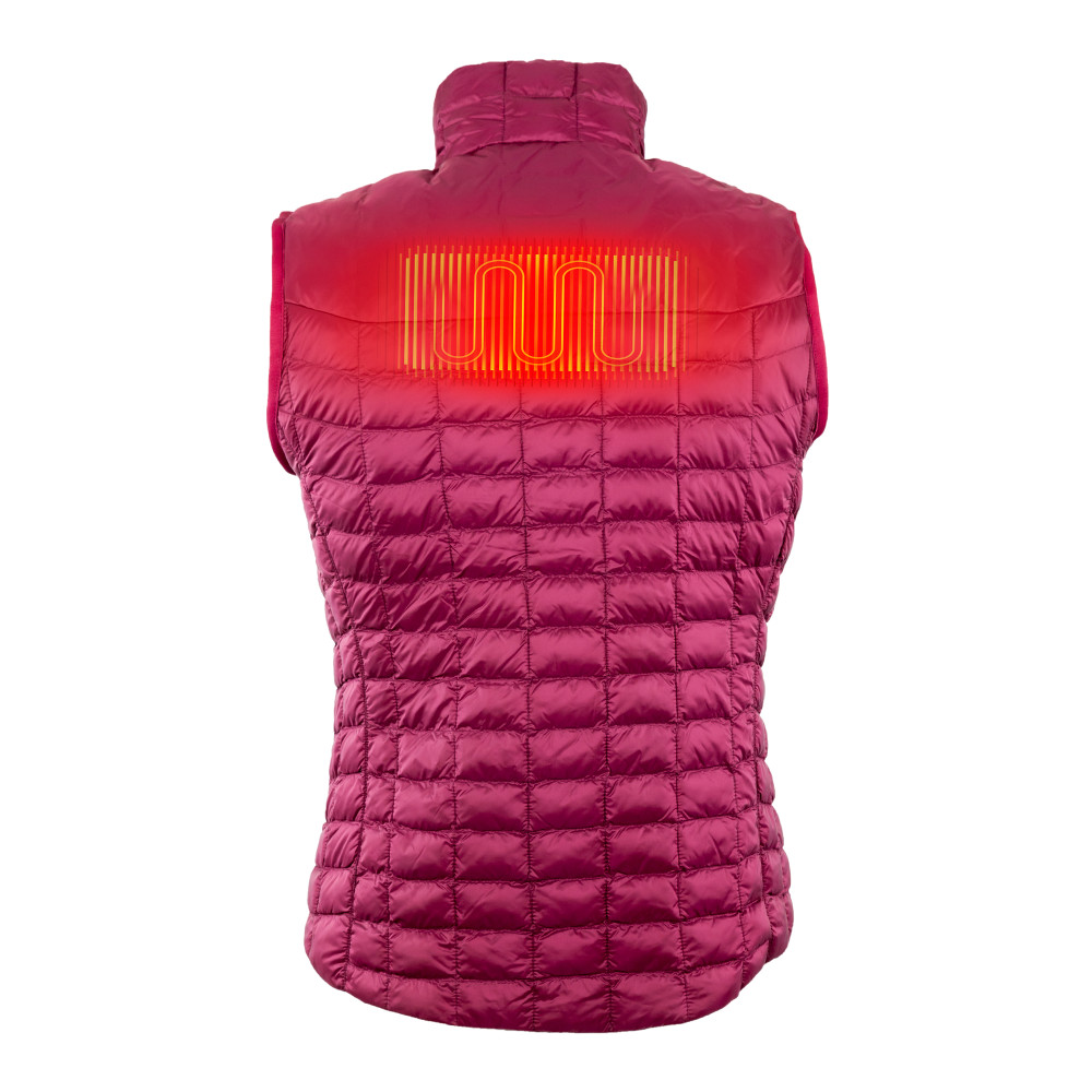 Mobile Warming Backcountry Vest Womens 7.4V Burgundy Medium ;