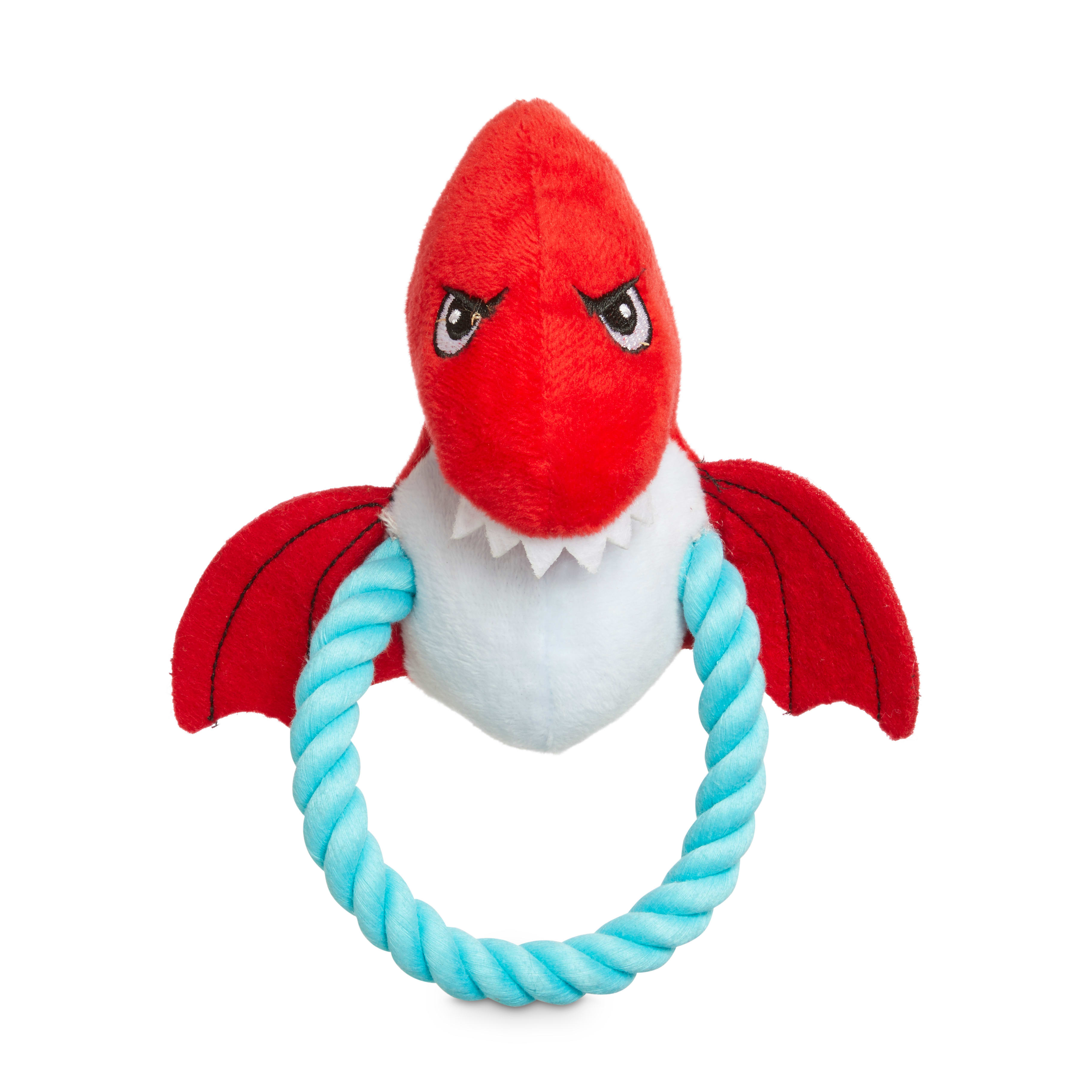 Leaps  Bounds Dinosaur Finger Puppet Plush  Rope Dog Toy in Various Styles， Small