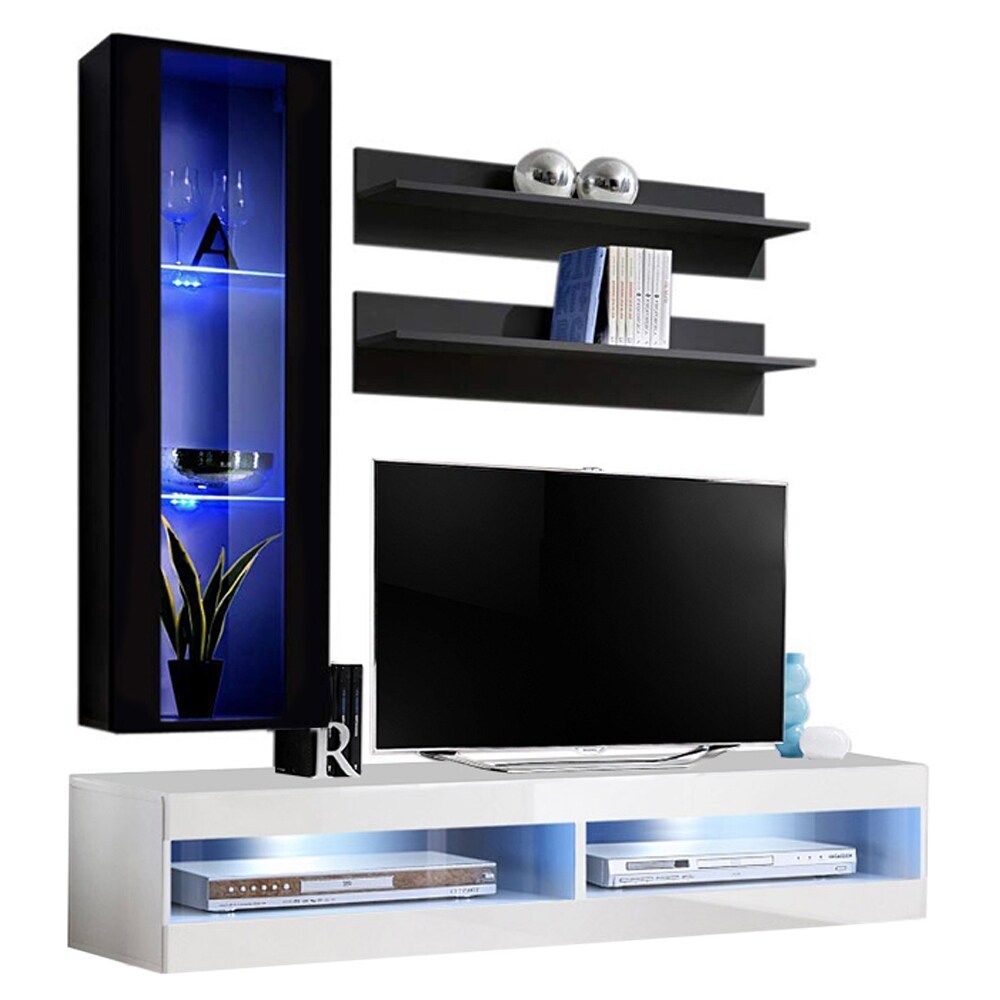 Fly H2 34TV Wall Mounted Floating Modern Entertainment Center