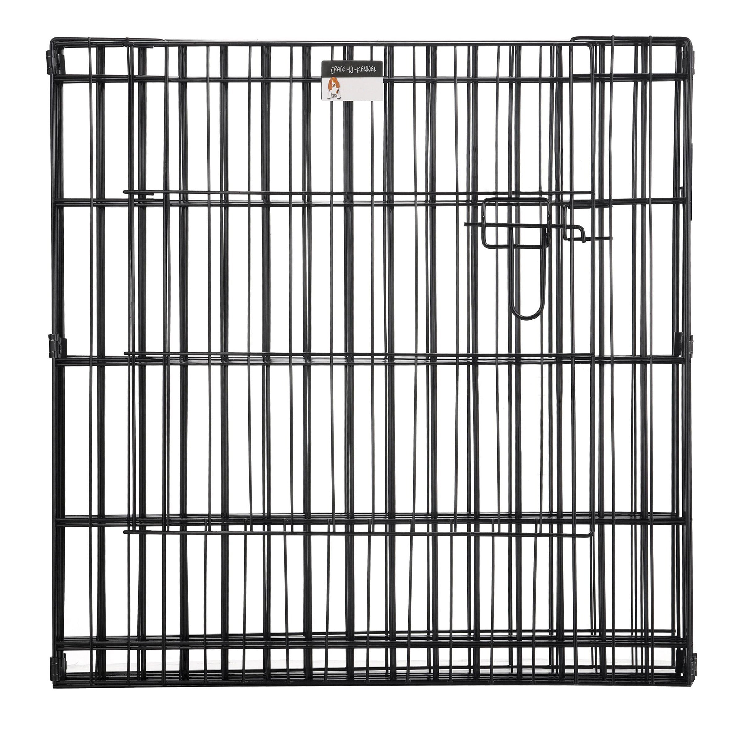 Puppy Playpen Foldable Metal Exercise Enclosure Eight 24x24-Inch Panels Indoor/Outdoor Pen with Gate for Dogs， Cats or Small Animals by Petmaker