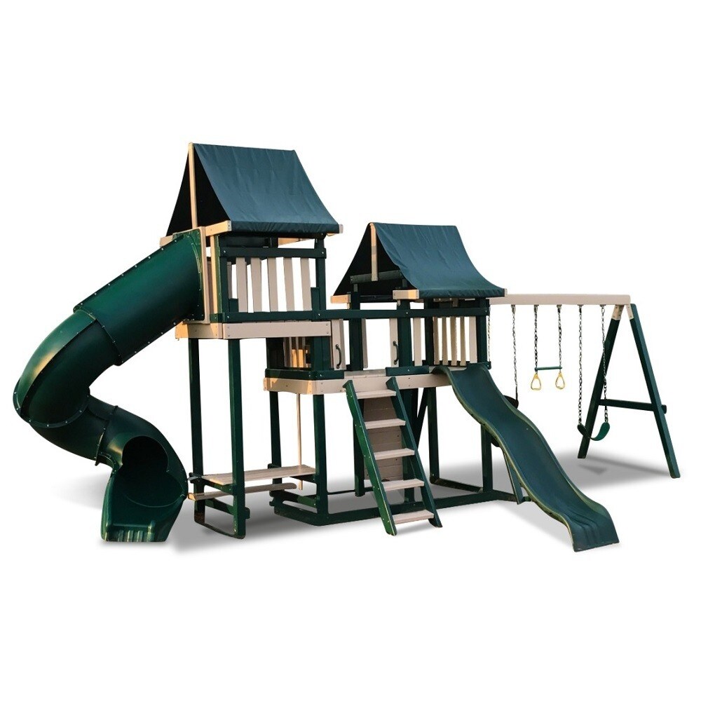 Congo Monkey Playsystem 3 with Swing Beam   Green and Sand