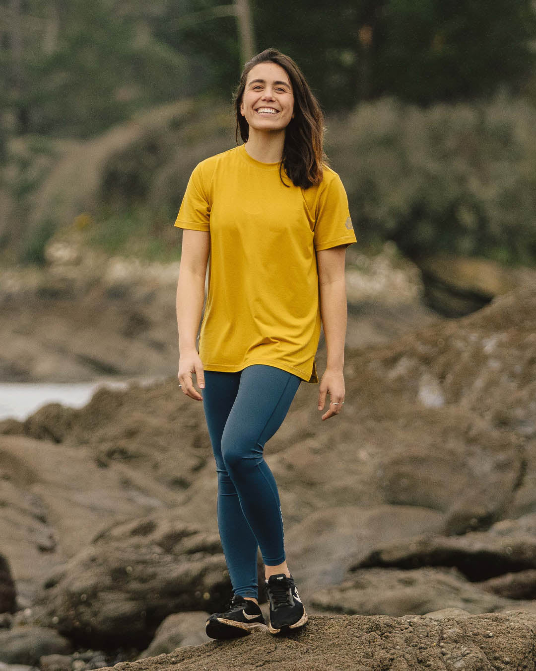 Aurora Recycled Active T-Shirt - Honey