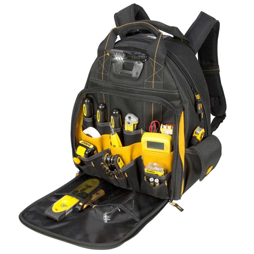 57 Pocket Lighted Tool Backpack