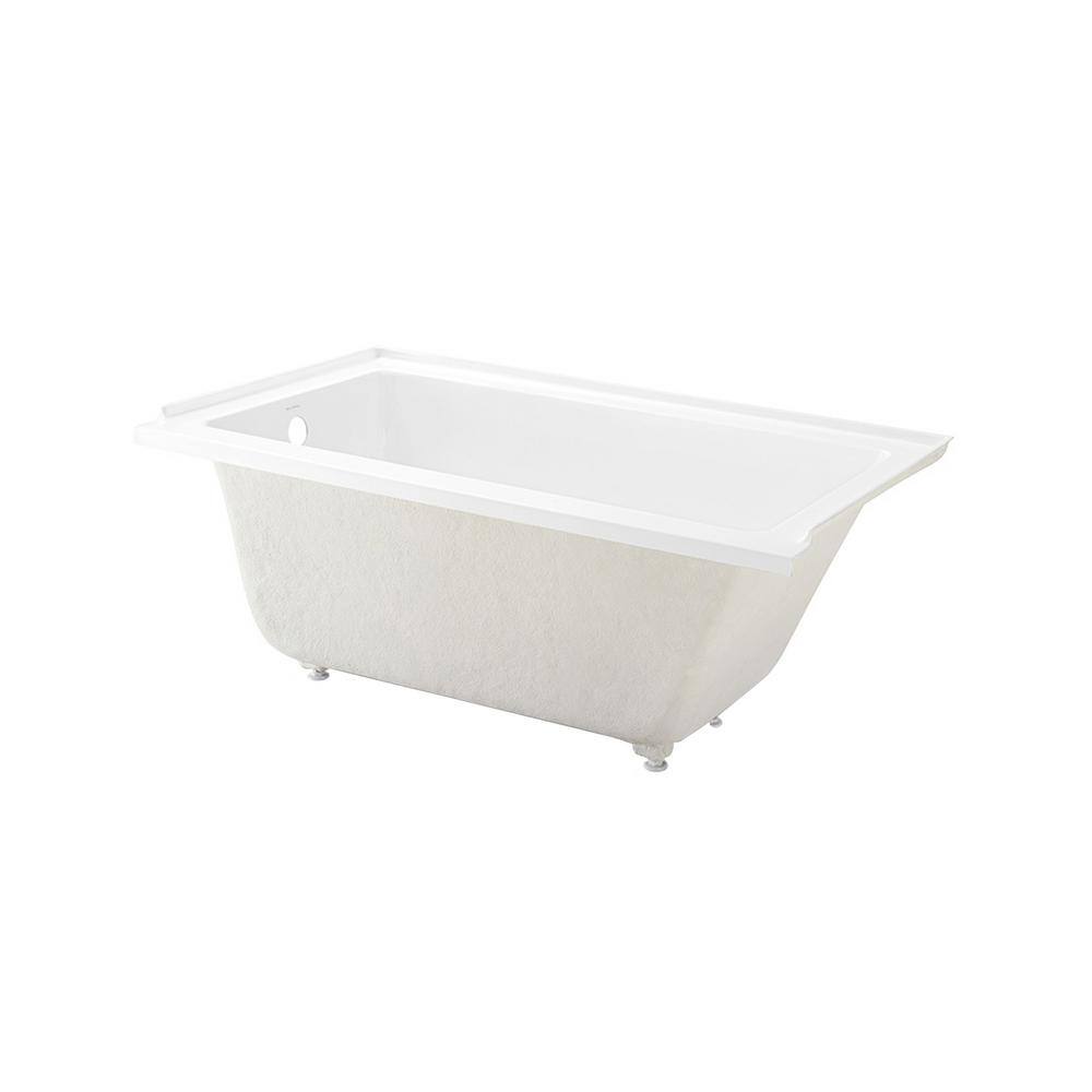 Swiss Madison Voltaire 60 x 30 in. Acrylic Left-Hand Drain with Integral Tile Flange Rectangular Drop-in Bathtub in White SM-DB559