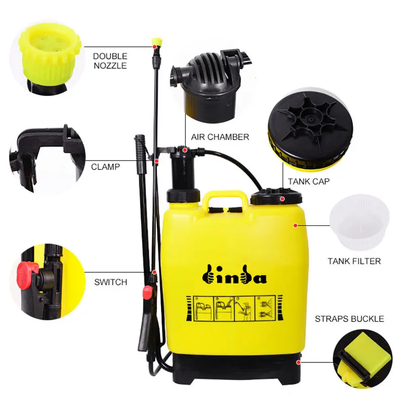 New 16L Plastic Paddy Sprayer Knapsack Manual Sprayer For Agriculture Rice