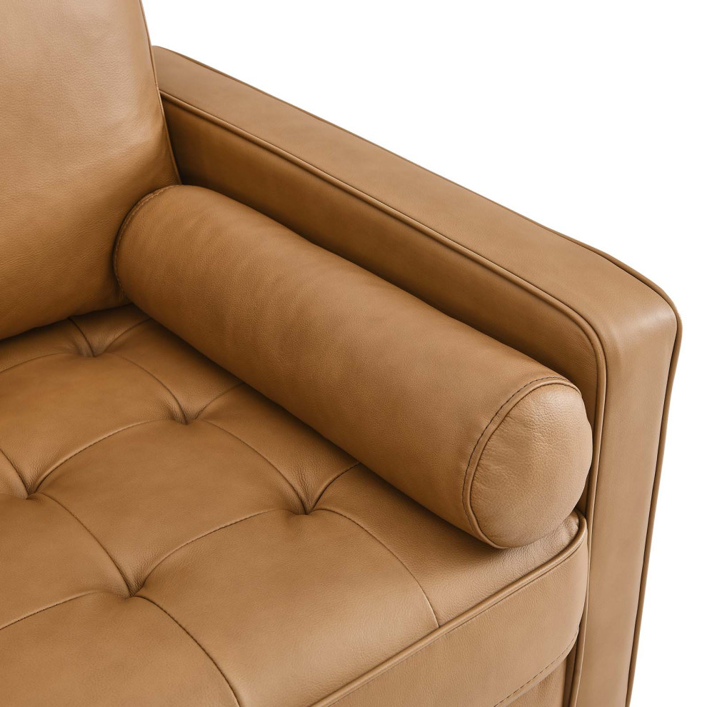 Valour Leather Armchair   Midcentury   Armchairs And Accent Chairs   by Modway  Houzz