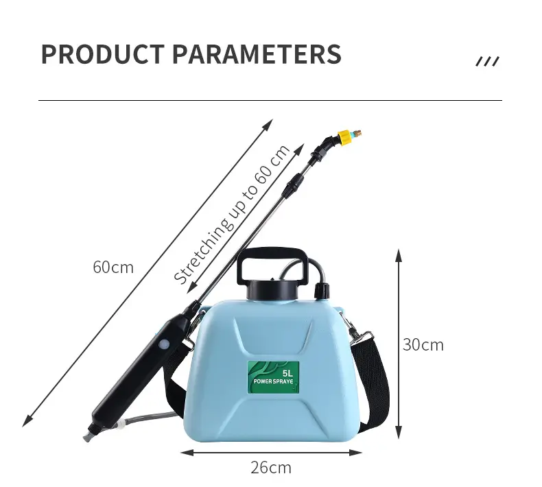 Custom Logo Electric Insecticide Weedicide Sprayer Machine Battery Powered Garden Sprayer Garden Sprayer 5l Battery Garden Tools