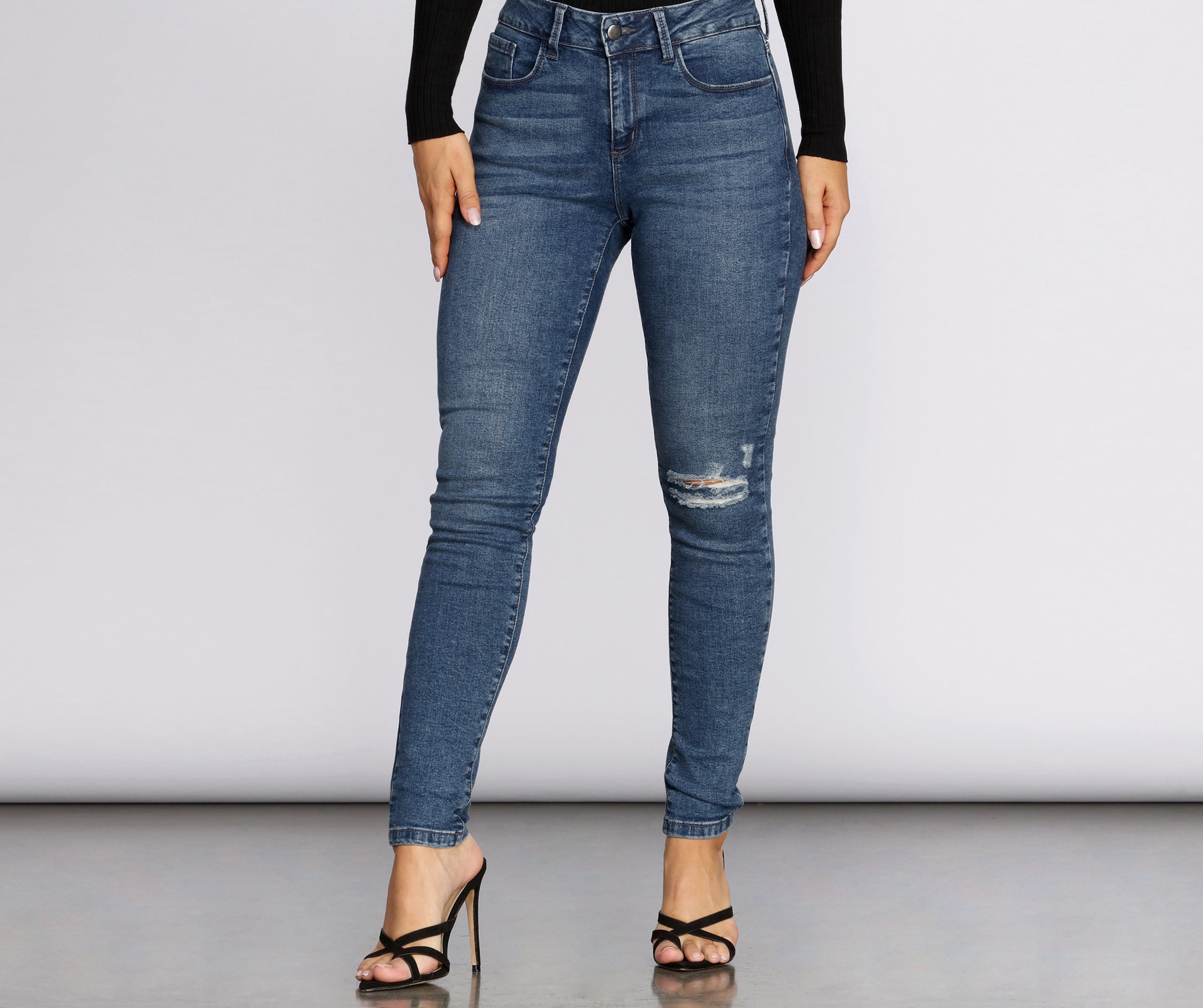 Mid Rise Skinny Jeans