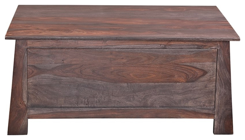 Porter Designs Kalispell Solid Sheesham Wood Trunk Coffee Table   Brown   Rustic   Coffee Tables   by Homesquare  Houzz