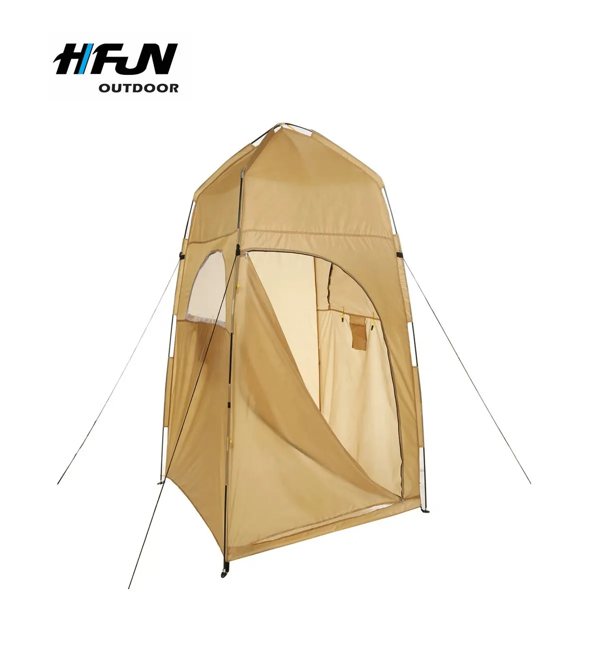 Hot Design Camping Glamping Collapsible Mobile Shower Toilet Tent with Poles