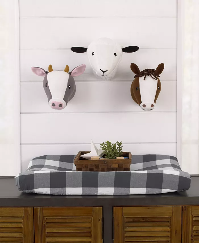 Macys Plush Fleece Cow Head Wall Decor  9.5 x 9