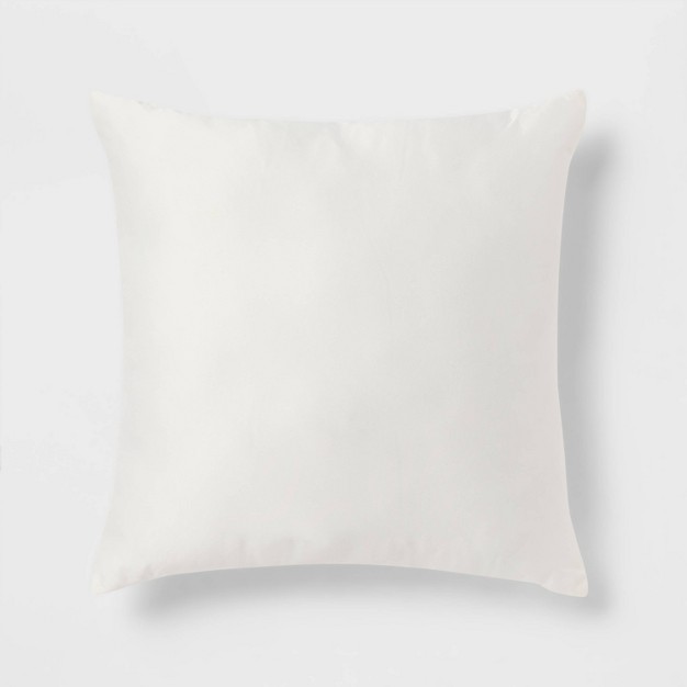 Satin Square Decorative Pillow Ivory dark Yellow