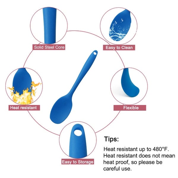 4 Pcs Silicone Heat Resistant Non-scratch Turner Non Stick Spatula - 21 x 4cm/8.3