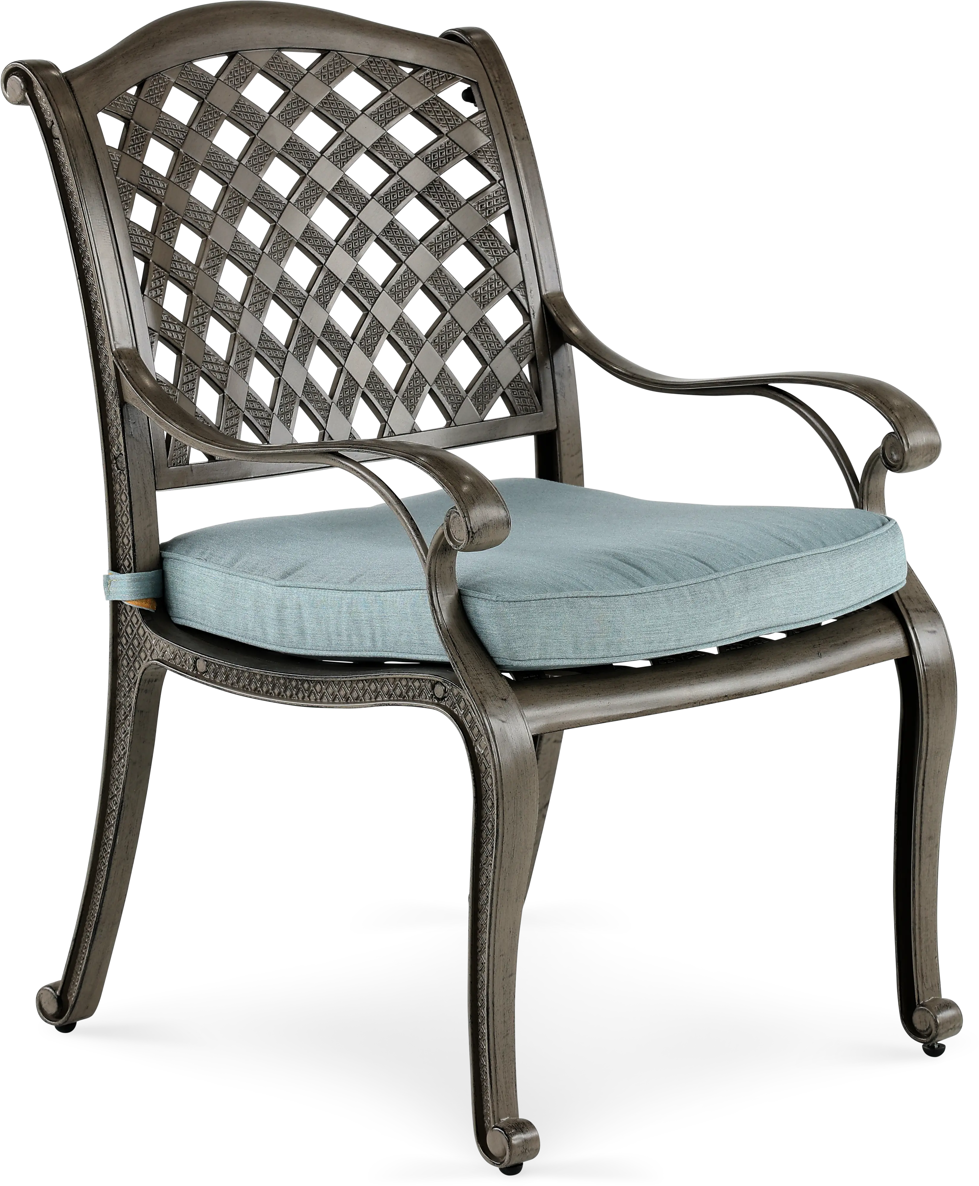 Macan Gray Metal Patio Dining Chair