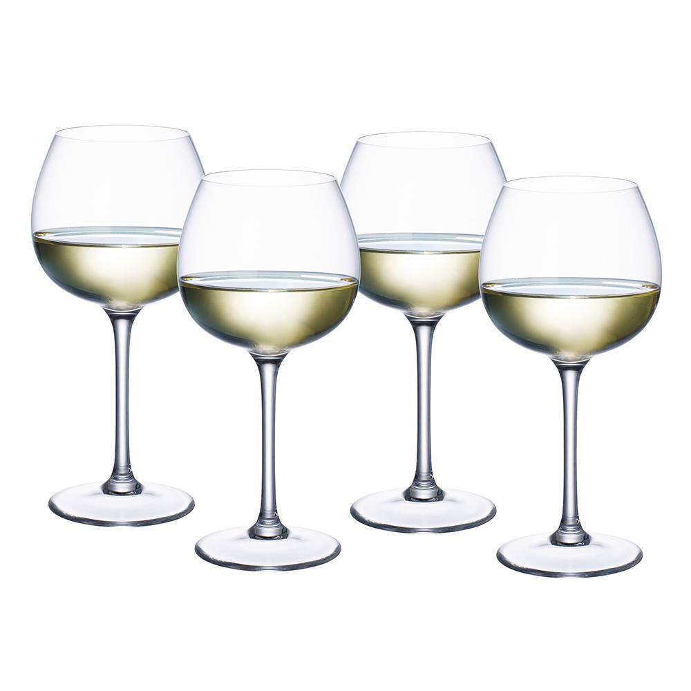 Villeroy  Boch Purismo 13.2 oz. Lead Free Crystal Soft Rounded White Wine Glass (4-Pack) 1137808124