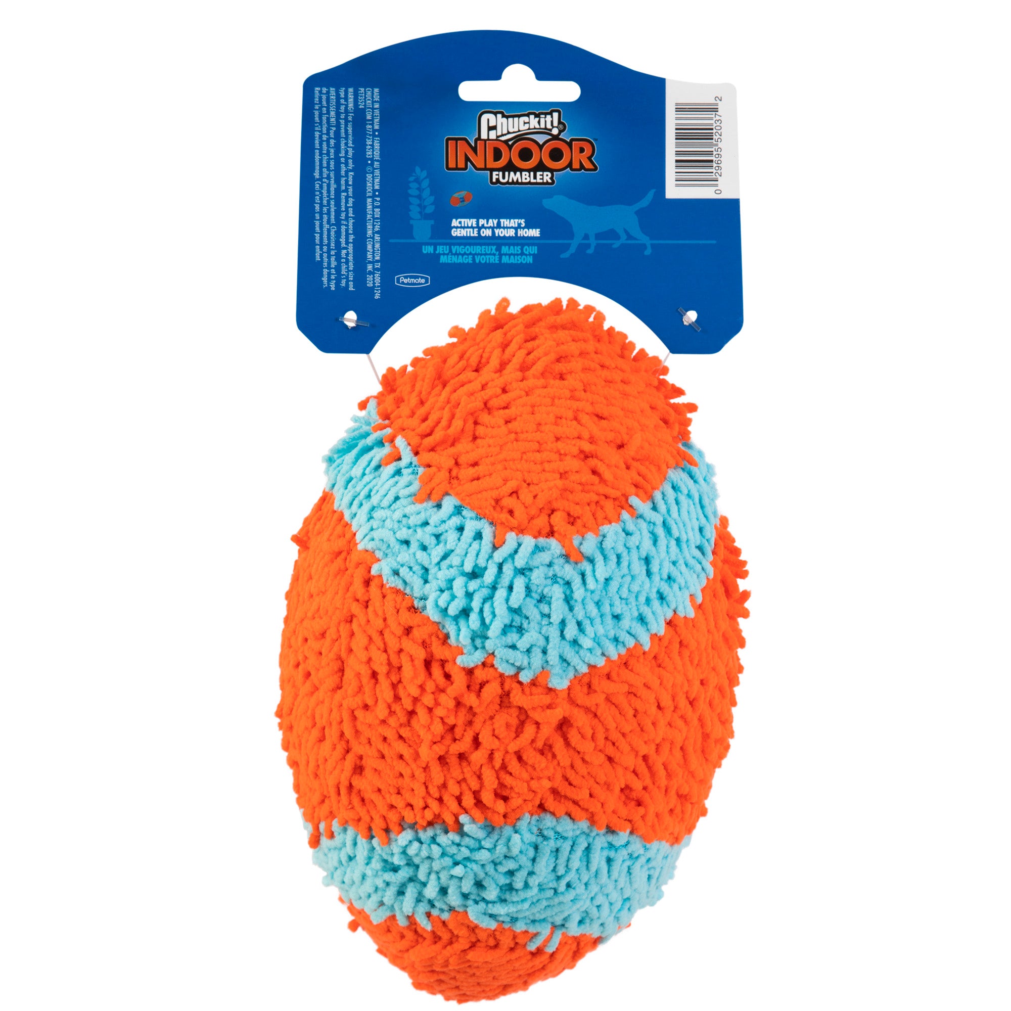 Chuckit! Indoor Fumbler Soft Chenille Football Dog Toy