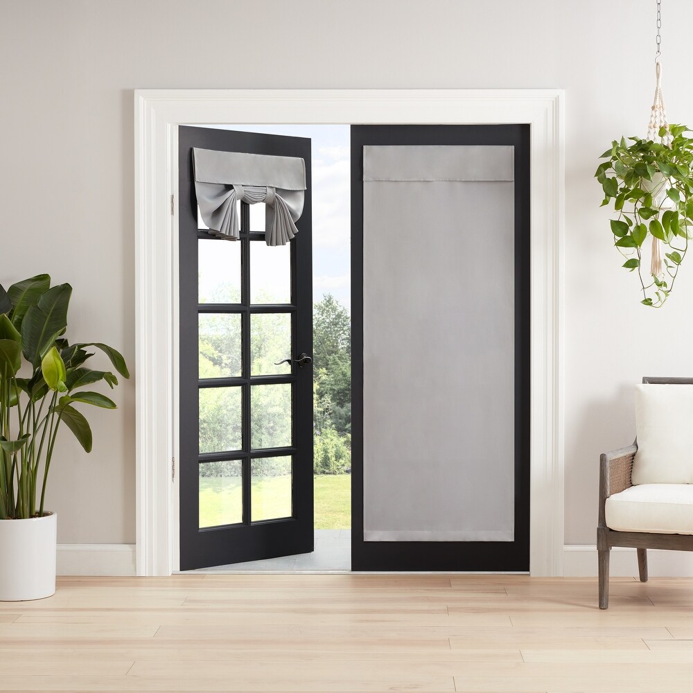 Eclipse Braylon Solid Blackout French Door Panel