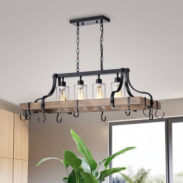 X 71 73 quot X 47 24 quot 4 light Blakes Island Chandelier Black Warehouse Of 