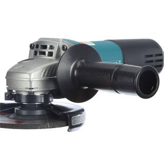 Makita 7.5 Amp Corded 4.5 in. Easy Wheel Change Compact Angle Grinder with bonus 4.5 in. Turbo Rim Diamond Blade 9557NB-B-69696