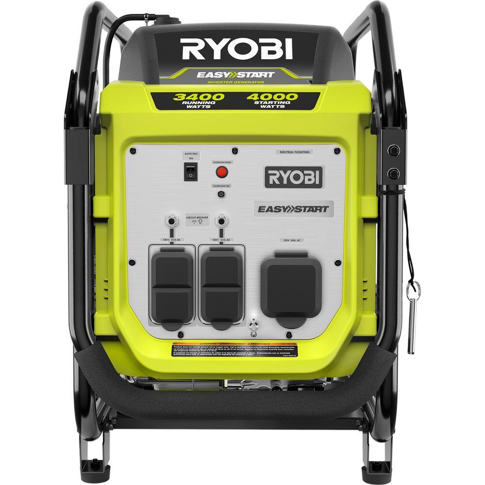 RYOBI 4000-Watt Gasoline Powered Digital Inverter Generator with CO Shutdown RYi4022X