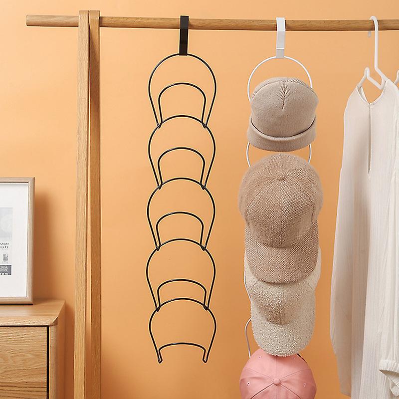 5PCS Hat Racks Hangers Baseball Cap Holders Organizers Closet Hanging Display Storage Rack for Scarves Handbags Towels Clothes