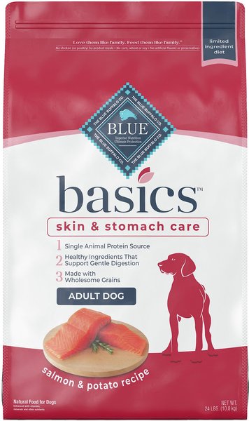 Blue Buffalo Basics Skin and Stomach Care Salmon and Potato Recipe Adult Dry Dog Food