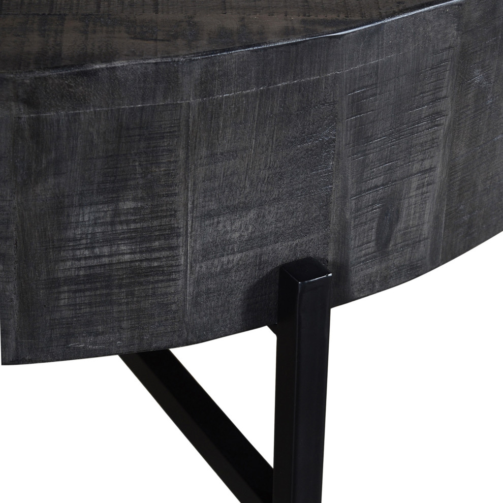 Contemporary Wood Accent Table   Industrial   Side Tables And End Tables   by WHI  Houzz