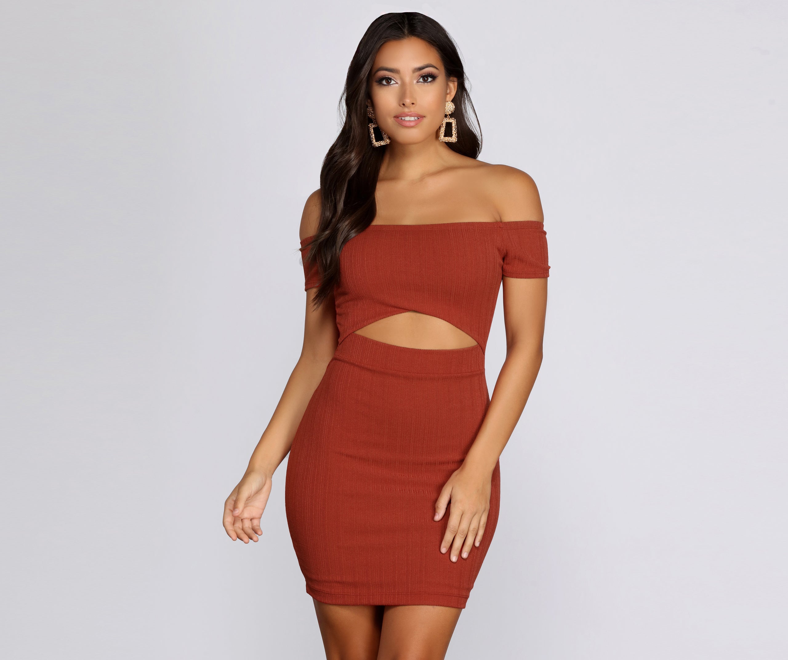 Casual Cut Out Mini Dress