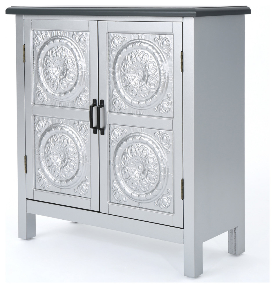 GDF Studio Aliana Shabby Painted Accent Cabinet   Traditional   Accent Chests And Cabinets   by GDFStudio  Houzz