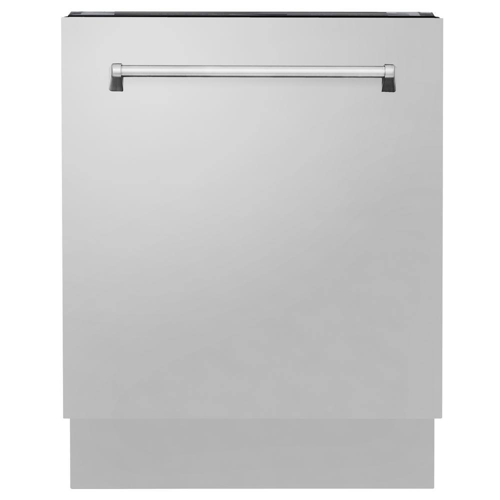 ZLINE Kitchen and Bath Tallac Series 24 in. Top Control 8-Cycle Tall Tub Dishwasher w 3rd Rack in Stainless Steel DWV-304-24