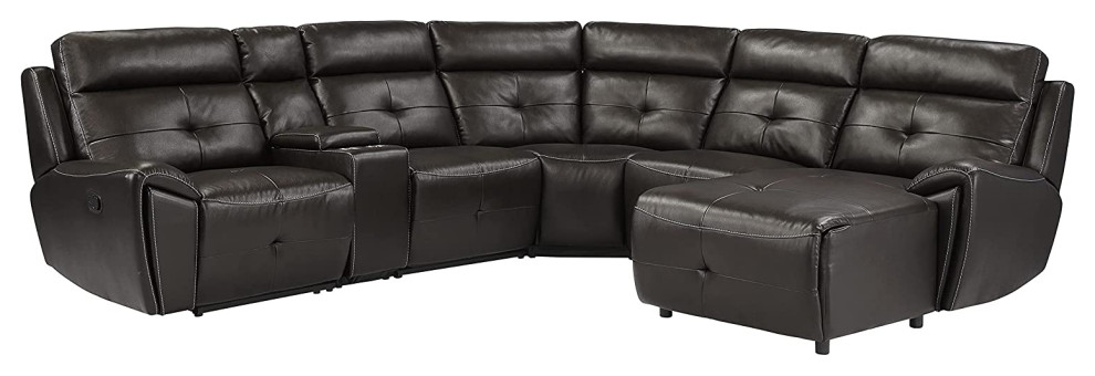 Modular Theater Seating  2 Recliners  ampPush Back Chaise   Modern   Theater Seating   by Decor Love  Houzz