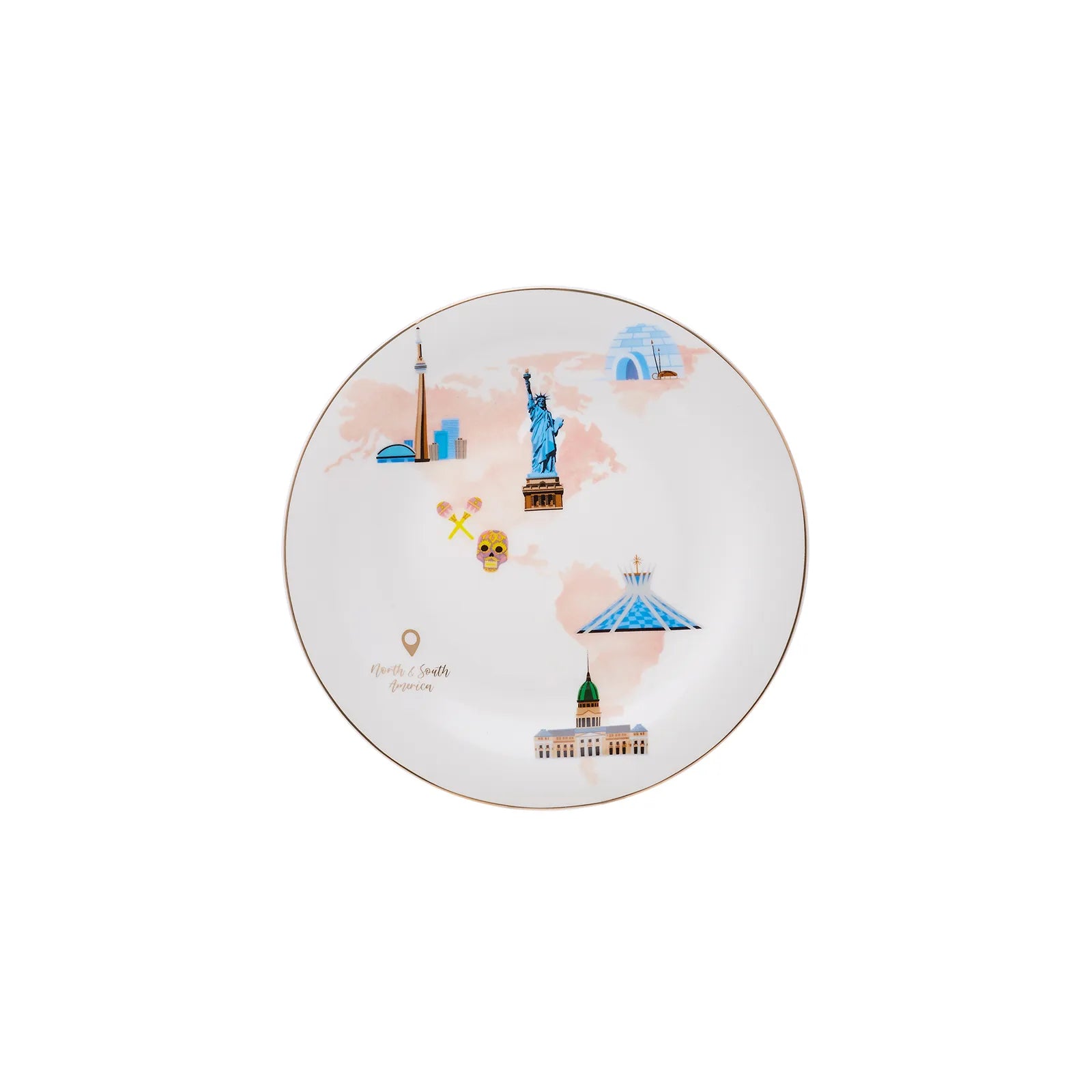 Karaca Map Fine Pearl 6 Piece Cake Set 153.03.06.6315