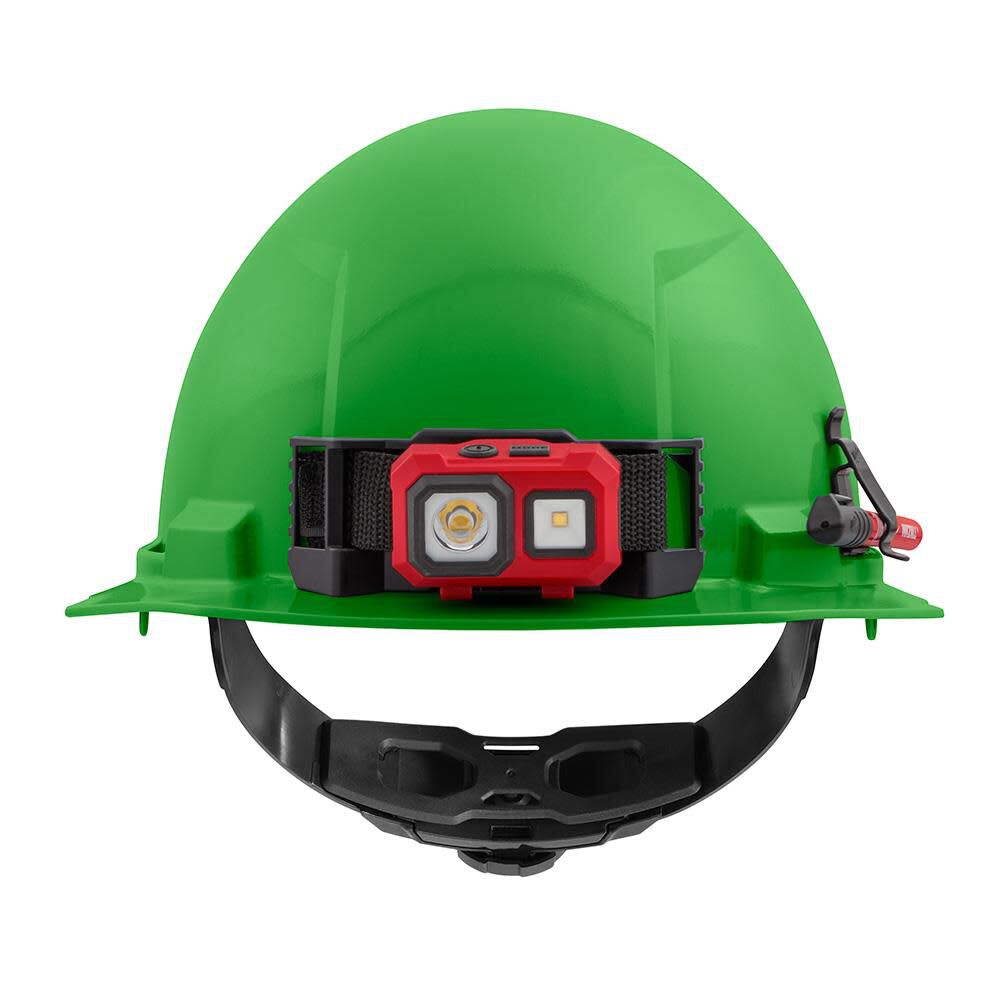 MW Hard Hat Green Front Brim with 4pt Ratcheting Suspension Type 1 Class E 48-73-1106 from MW