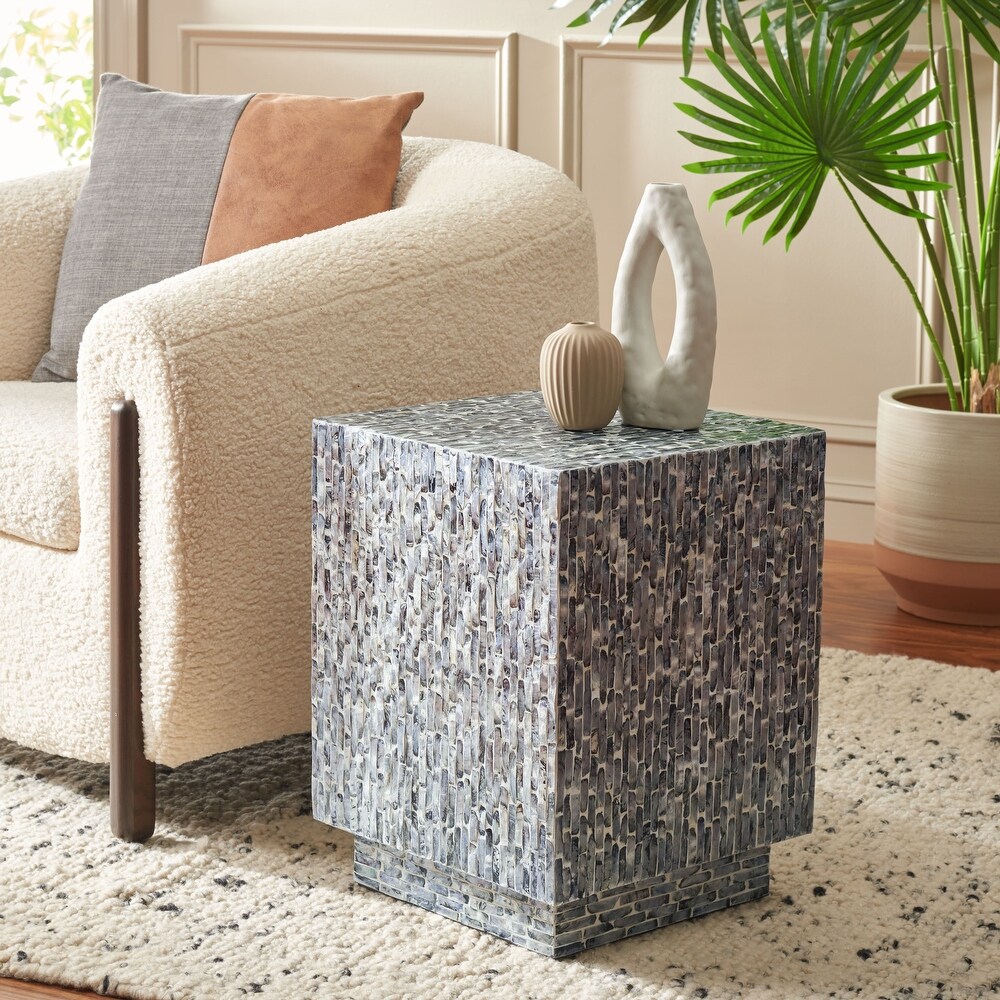 SAFAVIEH Home Collection Blythe Square Stool   14\