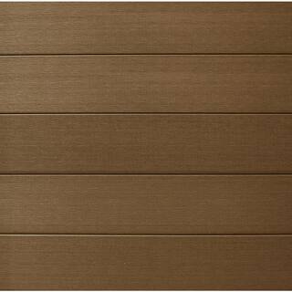 CREATIVE SURFACES Composite Fence Series 6 ft. x 6 ft. Saddle Brown Brushed Fence Panel (12-Pack) HDPNL0002