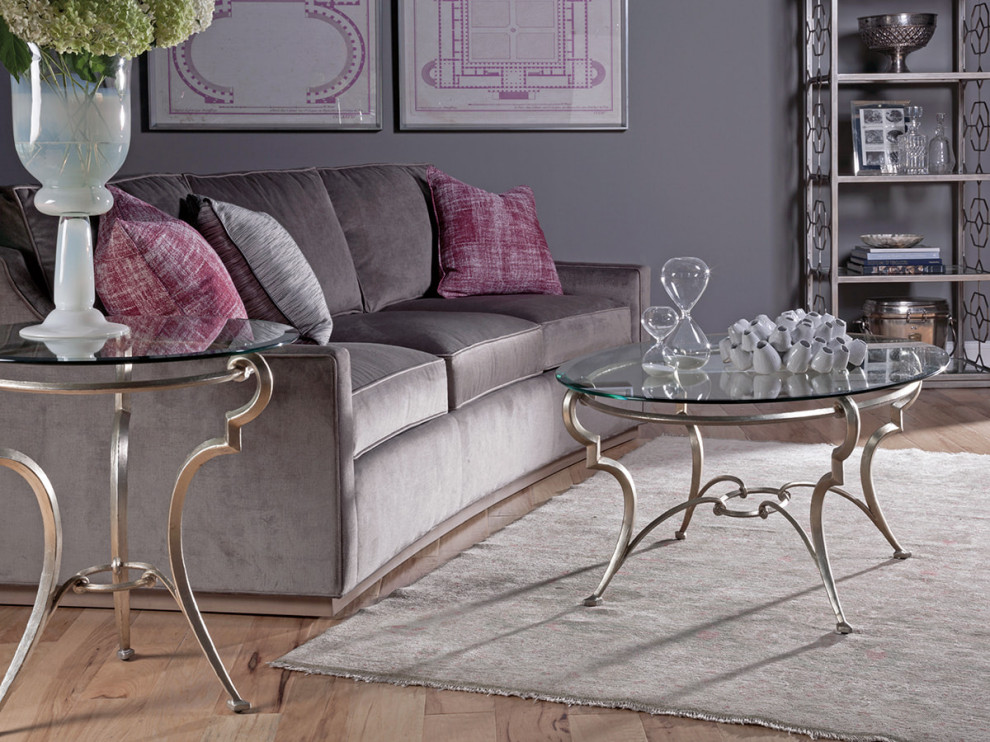 Colette Oval Cocktail Table   Traditional   Coffee Tables   by HedgeApple  Houzz