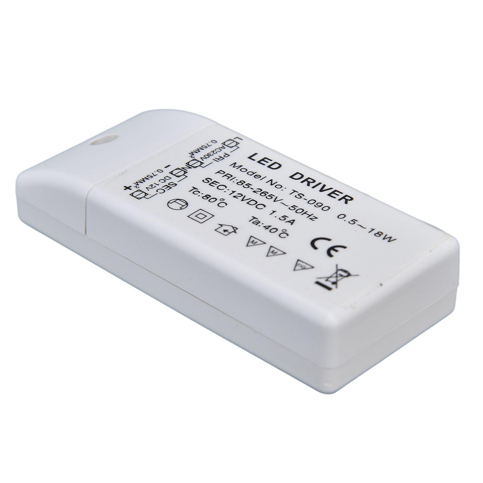 Led Transformer 18w 12vdc 1.5a Constant Current Led Driver For Cabinet Light Diy Lamp Ac 85265v