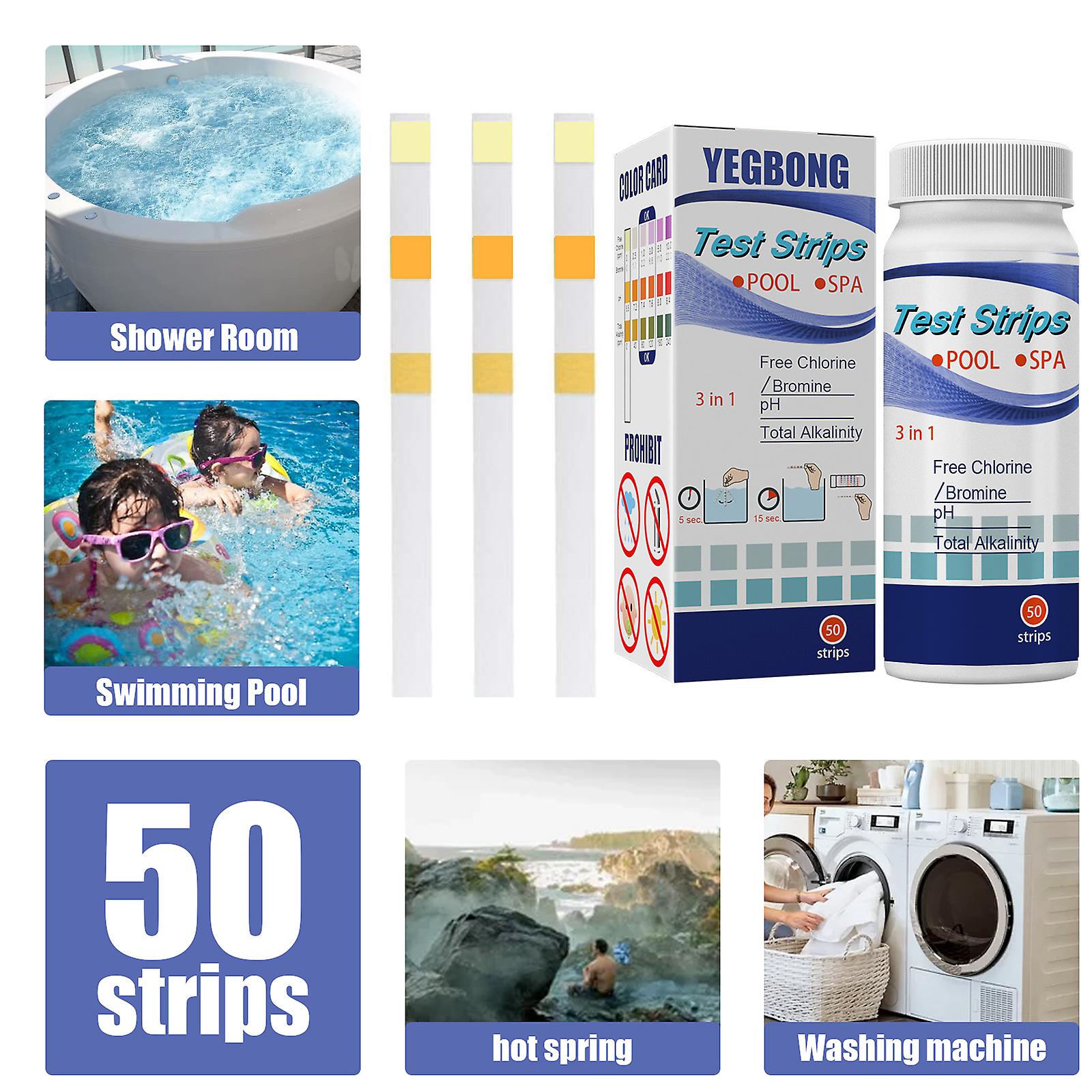 Ph Test Strip Swimming Pool Rapid Residual Chloric Acid Alkali Value Total Alkalinity Total Hardness Water Quality Testing