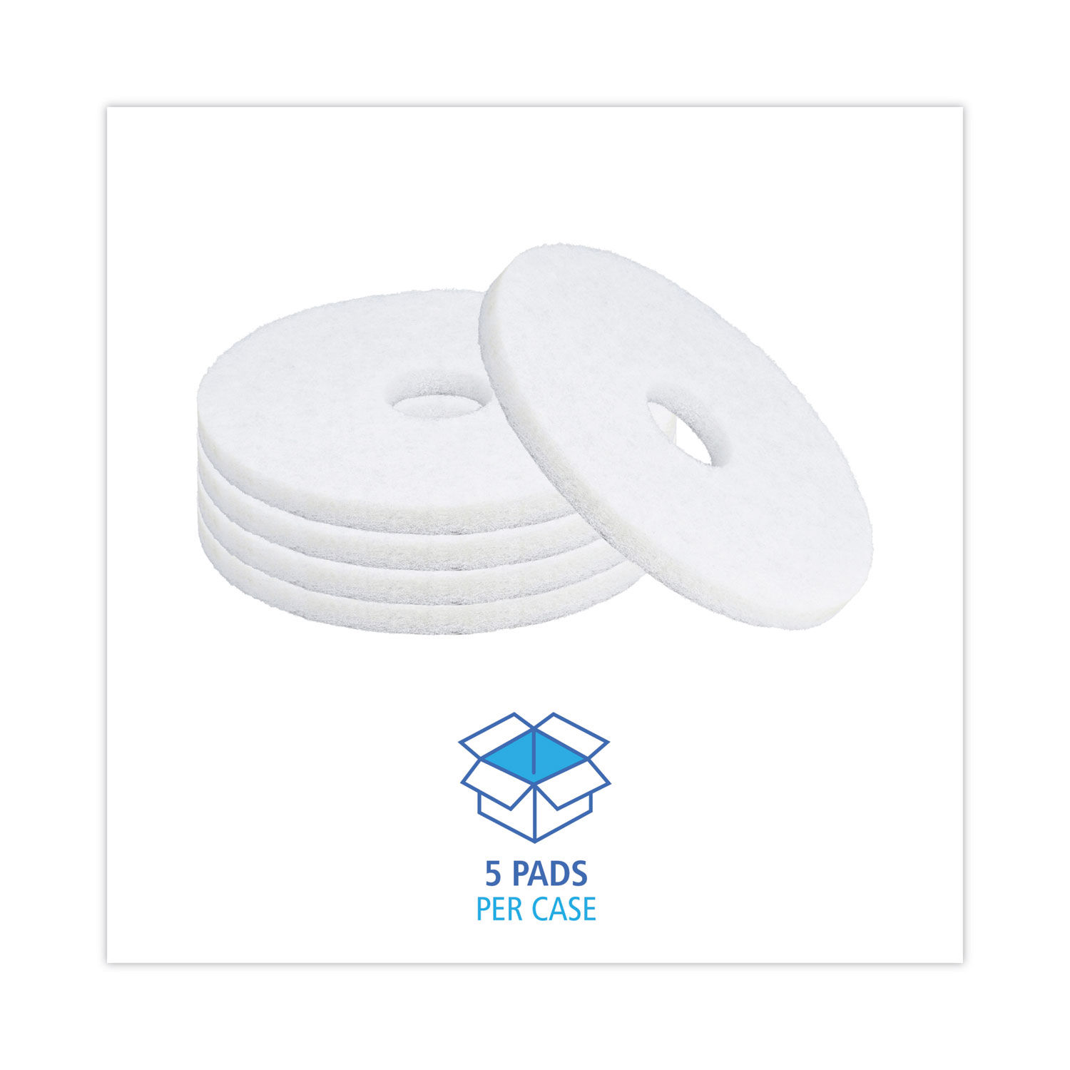 Polishing Floor Pads by Boardwalkandreg; BWK4014WHI