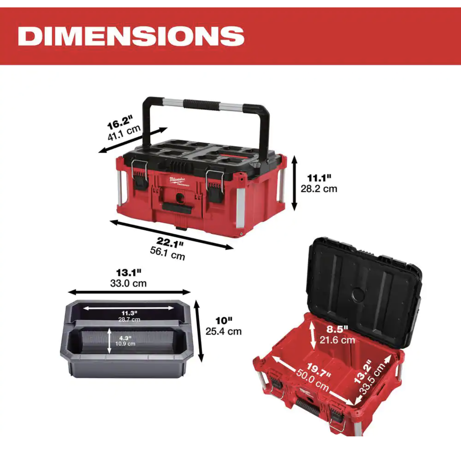 Milwaukee PACKOUT 22 in. Rolling Tool Box and 22 in. Large Tool Box (48-22-8426-8425)