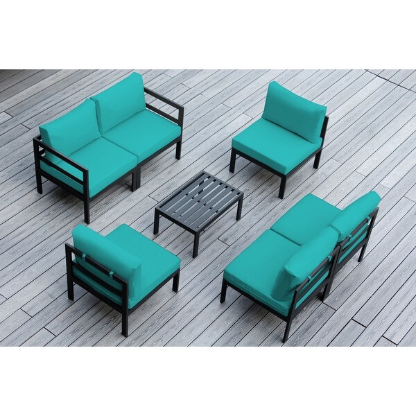 Ohana Outdoor 7pc. Cushioned Aluminum Sectional