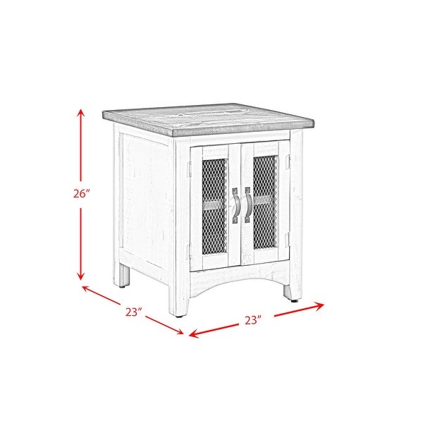 Picket House Furnishings Nolan End Table in White